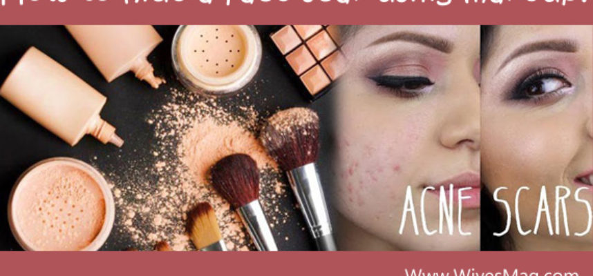 Hide face scars using makeup (header)